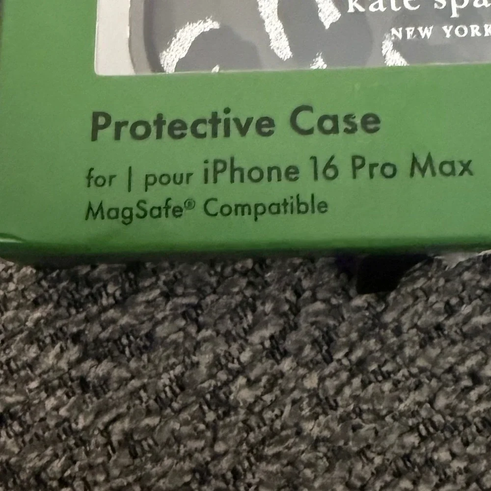 Kate Spade iPhone 16 Pro Max Case MagSafe Glitter Leopard Print Protective Cover